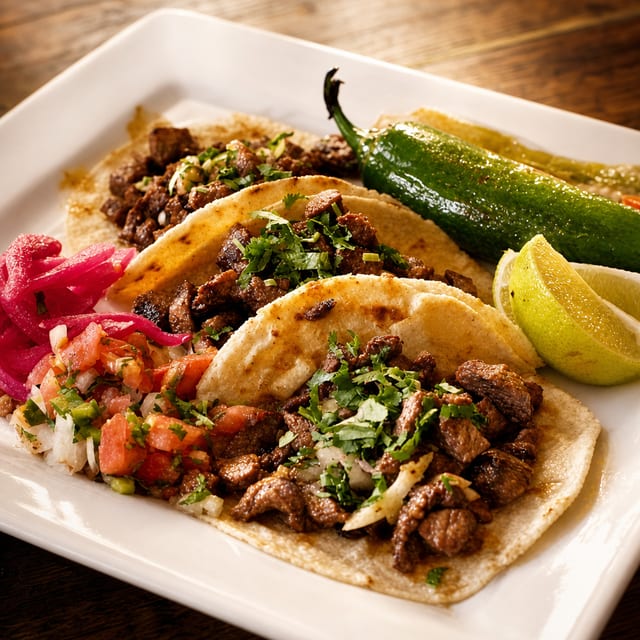 Tacos Tradicionales Mexicanos.