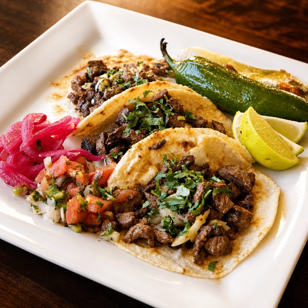 Tacos Tradicionales Mexicanos.