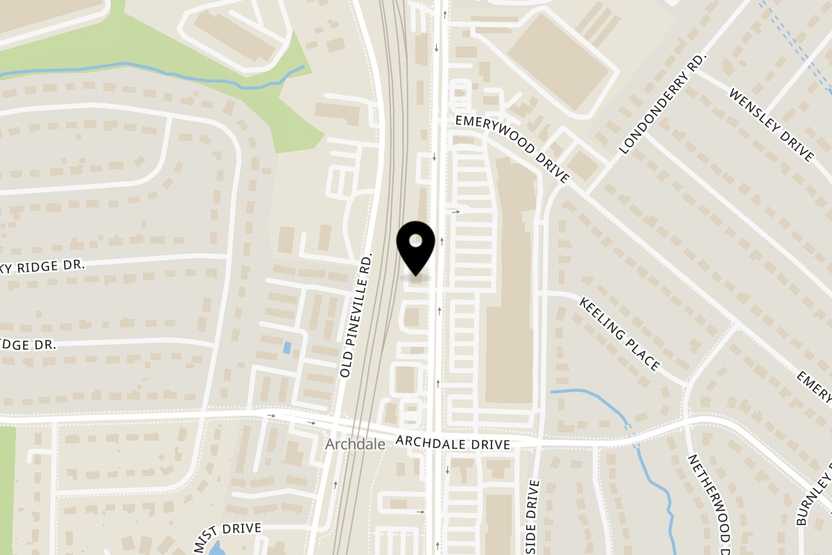 Map showing the location of Lempira Restaurant South Blvd on 5906 South Blvd in Charlotte