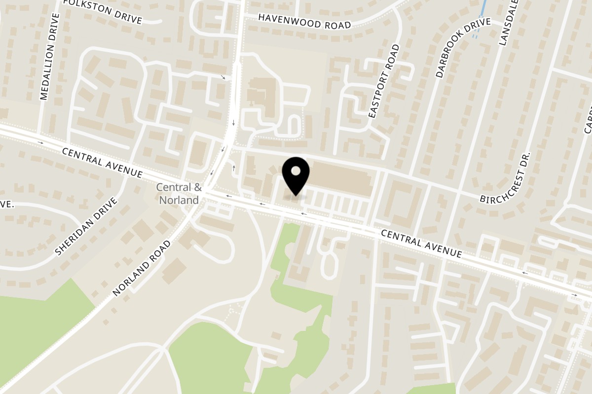 Map showing the location of Lempira Restaurant Central Ave on 4439 Central Ave in Charlotte